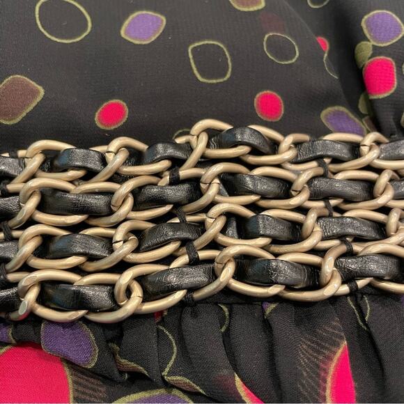 Bisou Bisou Michelle Bohbot Flowy Bell Sleeve Multicolor Top Blouse size XS - Picture 15 of 16